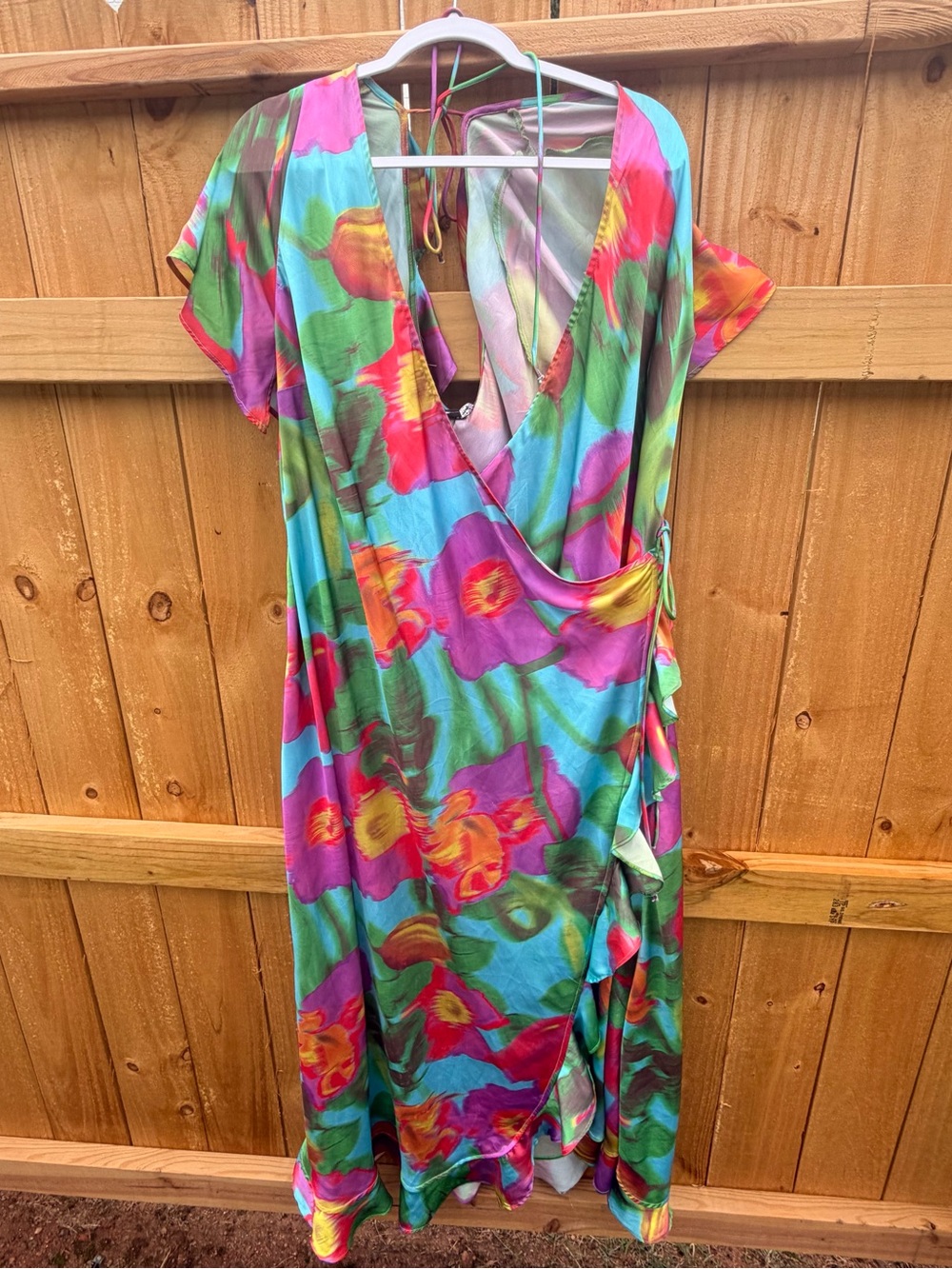 ASOS Vivid Floral Wrap Maxi Dress